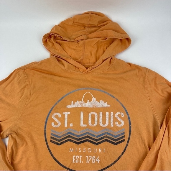 League Hoodie Womens Medium Yellow St Louis Long Sleeve - Picture 3 of 8